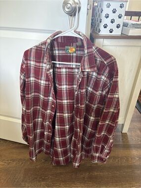 Bass Pro Shops Red Plaid Flannel Shirt